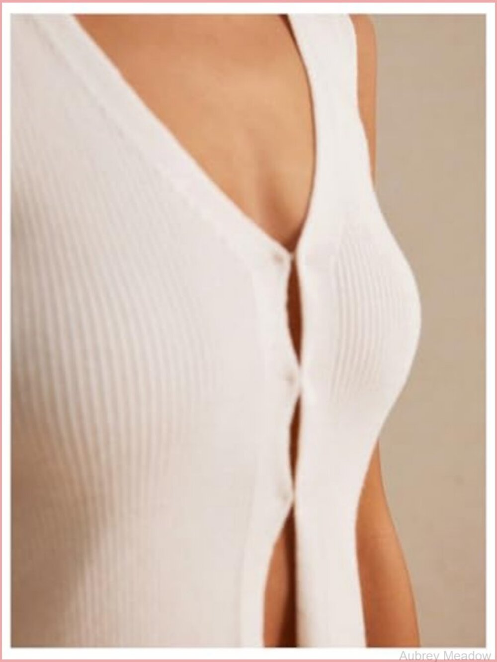 V Neck Sleeveless Button Down Sweater Vest Knit Top Lightweight - Picture 4 of 5